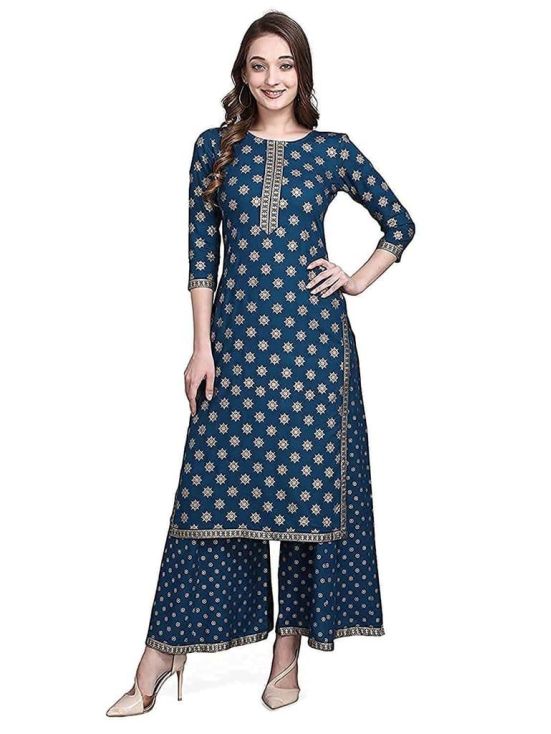 Women's Regular Rayon Kurti with Palazzo