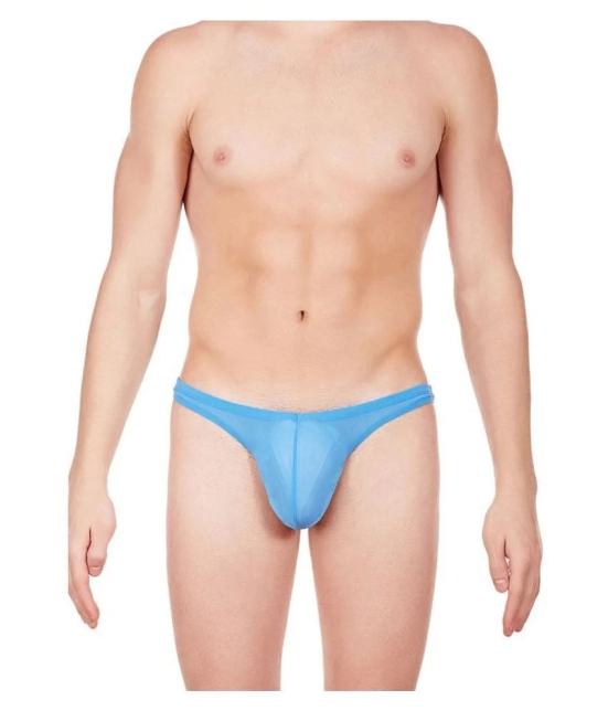 La Intimo Nylon Mens Thongs ( Blue ) - M