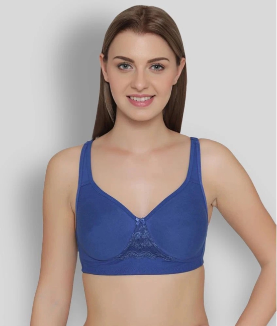 Clovia Pack of 1 Lace Non Padded Womens T-Shirt Bra ( Blue ) - None