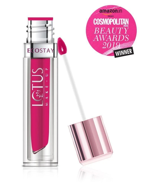 Lotus Make-Up Ecostay Matte Lip Lacquer - Fuchsia Girl (Colour Shade: Pink) 4g