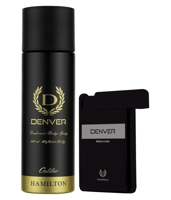 Denver Caliber Deo 200Ml & Black Code Pocket Perfume 18Ml (Pack Of 2)