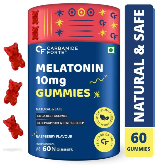 Ayurhill CF Melatonin 10mg Gummies for Better Sleep | Sleep Supplement - 60 Veg Gummies