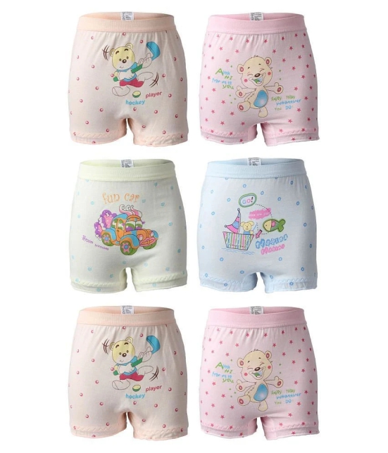 Bodycare Pack of 6 100% Cotton Girls Bloomers ( Multi ) - 10-12 Years