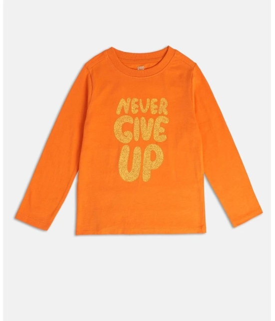 MINI KLUB - Orange Cotton Boys T-Shirt ( Pack of 1 ) - None