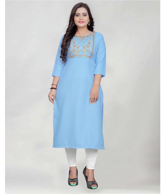 BROTHERS DEAL - Multicolor Cotton Blend Women's Straight Kurti ( Pack of 1 ) - None