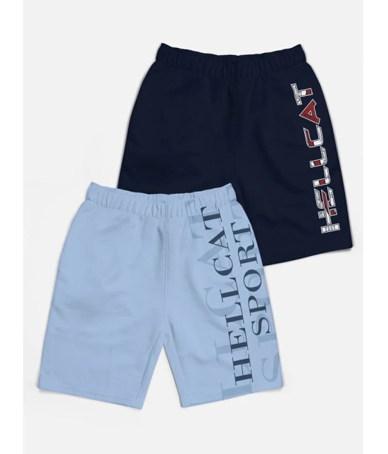 HELLCAT - Multi Color Cotton Blend Boys Shorts ( Pack of 2 ) - None