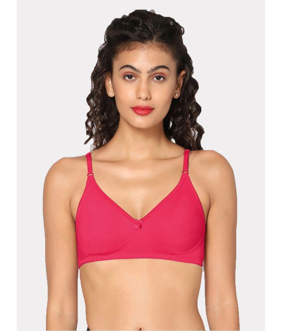 In Shape Lingerie - Magenta Cotton Non Padded Women's T-Shirt Bra ( Pack of 1 ) - None