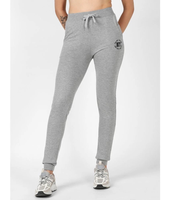 UrbanMark Women Cotton Regular Fit Joggers -Light Grey - None