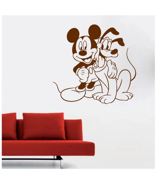 Decor Villa Micky and Pluto PVC Wall Stickers