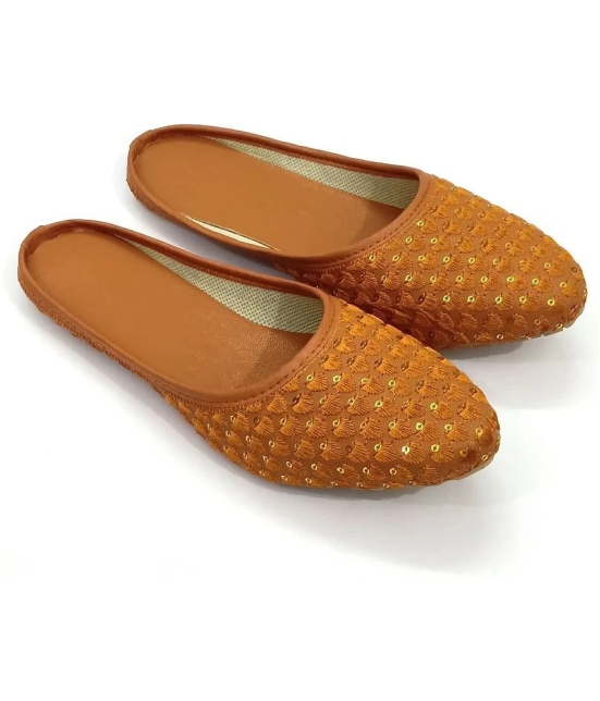 Apratim Tan Ethnic Footwear - None