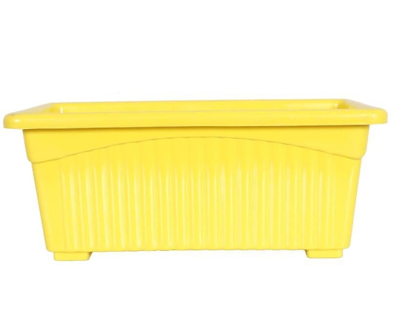 13 Inch Yellow Rectanglar Plastic Window Planter