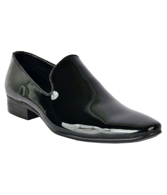 Aadi Slip On Artificial Leather Black Formal Shoes - None