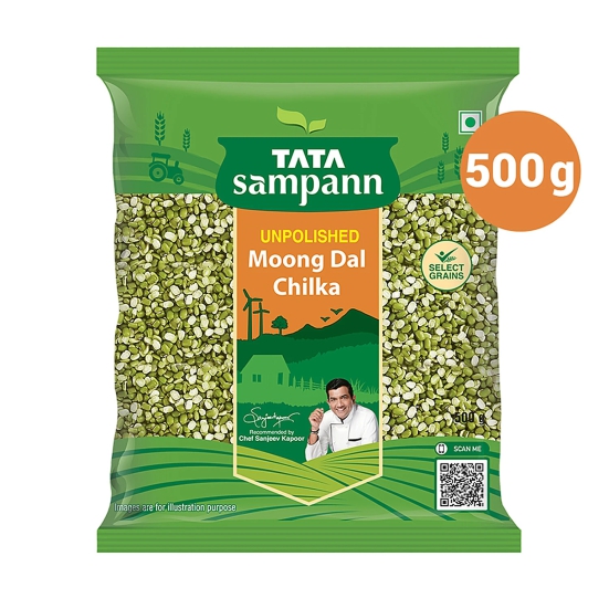 Tata Sampann Chilka Moong Dal, 500 gms