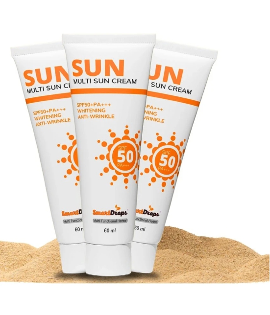 Smartdrops SPF 50 Sunscreen Cream For All Skin Type ( Pack of 3 )