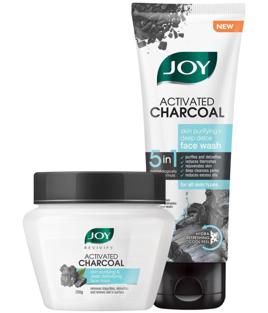 Joy Activated Charcoal Face Wash (100 ml)and Charcoal Face Mask (250g) - Combo Pack