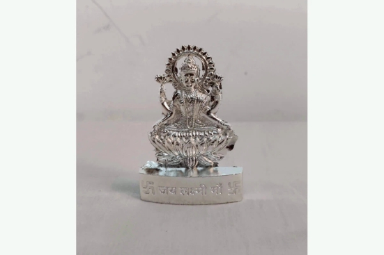 Goddess Lakshmi Standee-Small (2.5 inches) / Silver