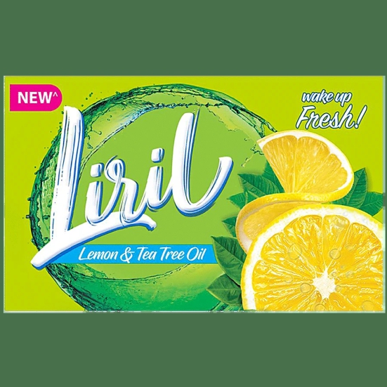 Liril Lemon & Tea Tree Oil Soap, Made From 100% Vegetable Oils, 75 G Carton