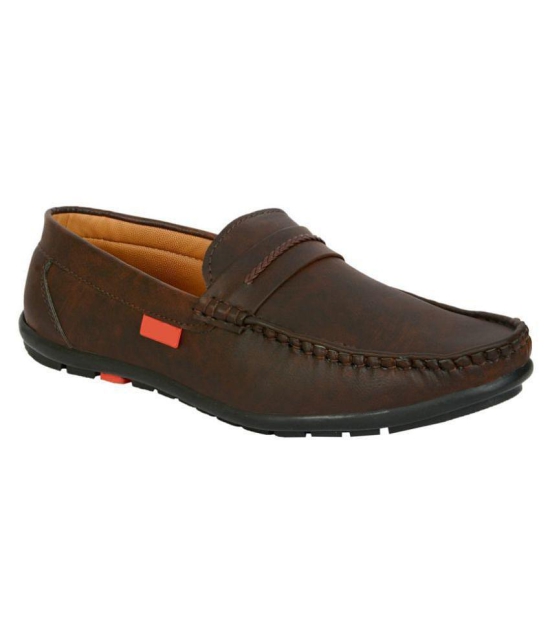 SHOES KINGDOM Brown Loafers - 11