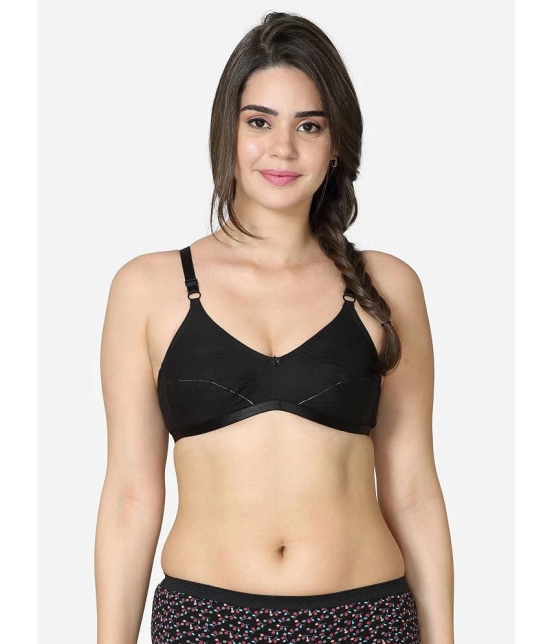 VStar - Black Cotton Non Padded Womens Everyday Bra ( Pack of 1 ) - None