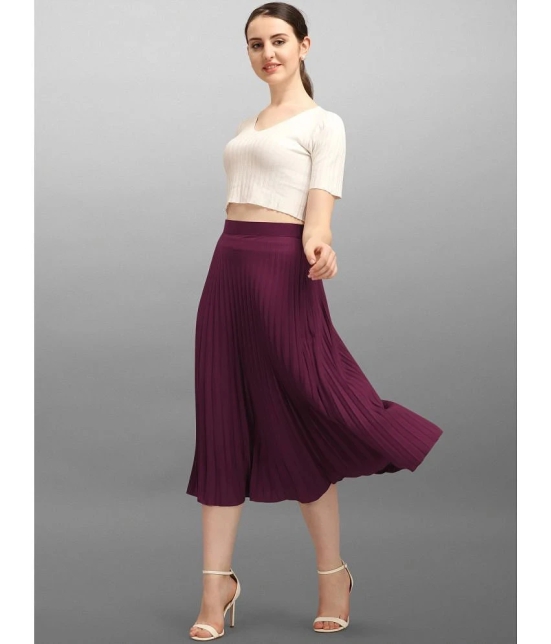 JASH CREATION Purple Polyester Womens Flared Skirt ( Pack of 1 ) - None