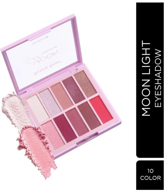 Seven Seas Moon Light Eyeshadow 10 Pigmented Colors Eyeshadow Matte & Shimmery Finish 24.4 g