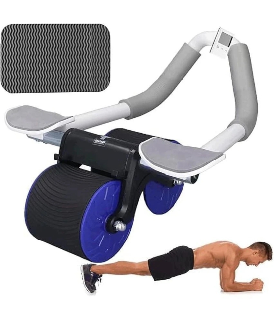 New Ab Roller Wheel, Automatic Rebound 2 In 1 For Abs Workout, Abdominal Fitness Wheel For Men Women, Dynamic Core Trainer Plank Exercise Wheels With Phone Stand For Home Gym Fitness (Blue) 