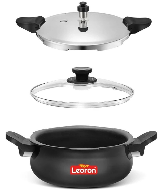 LEORON All One Cook Smart 3.5 L Hard Anodized OuterLid Pressure Cooker With Induction Base