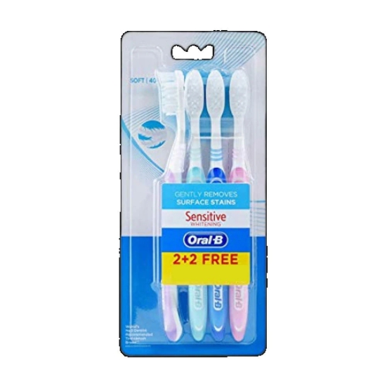 Oral B Sensitive Whitening Toothbrush 2+2