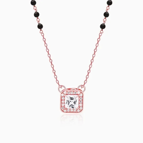 Rose Gold Love Square Mangalsutra