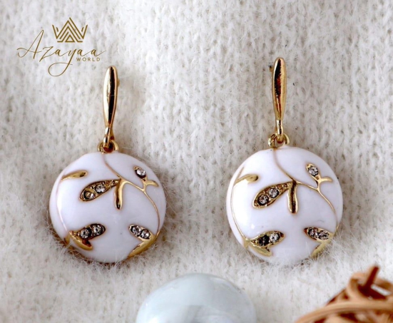 Azayaa World Gold Western Round Earring