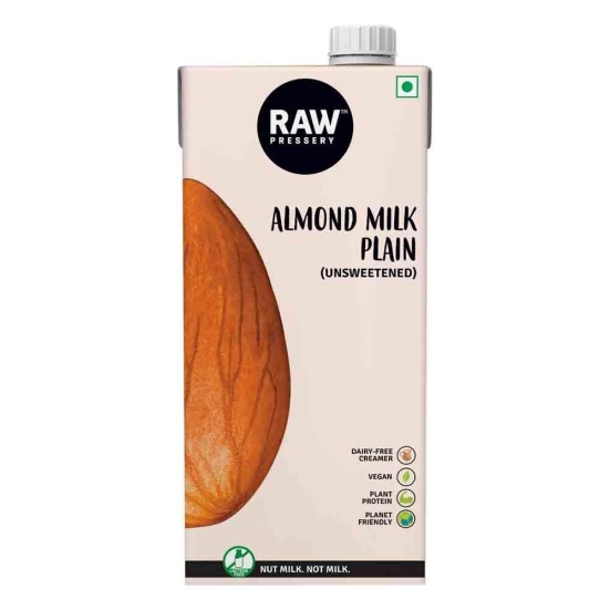 Raw Pressery Almond Milk Plain, 1 Ltr