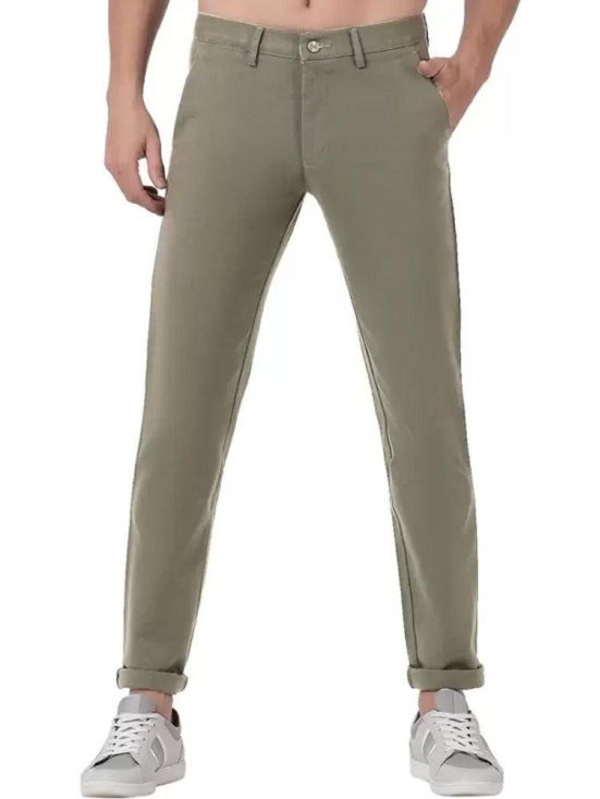 MEN'S TROUSERS-30 / GREEN / SATIN