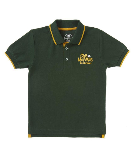 Cub Mcpaws - Green Cotton Blend Boys Polo T-Shirt ( Pack of 1 ) - None