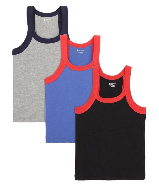 Bodycare Kids Pack of 3 100% Cotton Boys Vest ( Multi Color ) - None