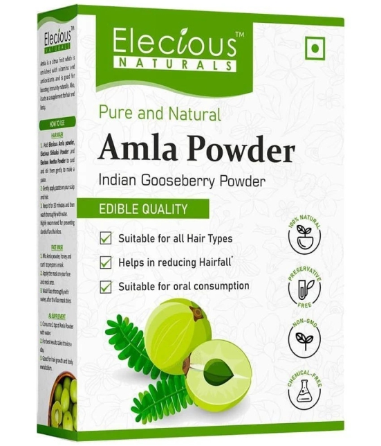 Elecious Amla Indian Gooseberry Powder For Hair Growth, 250g, Drinking & Eating (Unscented)