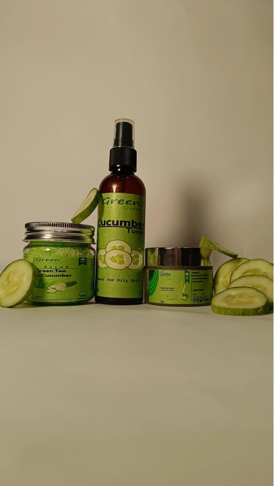 Cucumber combo (Moisturizing Cream+Scrub+Toner) - GreenOven