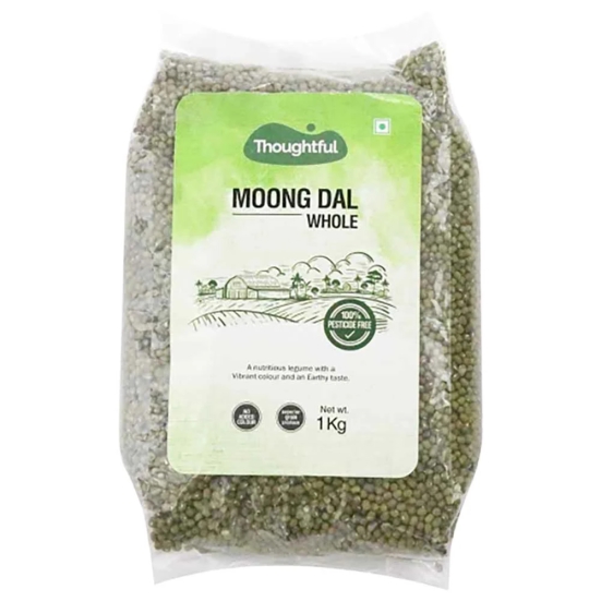 Thoughtful Pesticide-Free Moong (Whole), 1 Kg