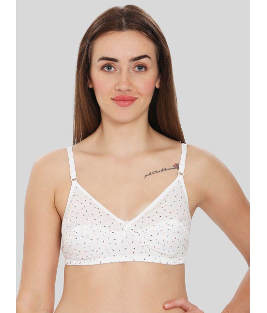 ILRASO - White Cotton Non Padded Women's T-Shirt Bra ( Pack of 1 ) - None