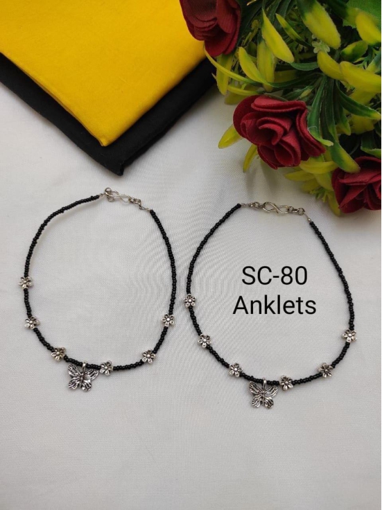 Women Fashion New Anklet SP51  Alloy Anklet (butterfly black moti)