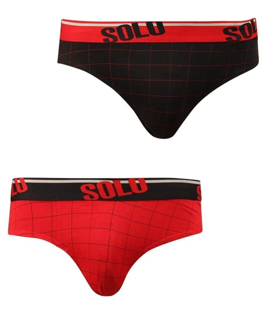 Solo - Multicolor Cotton Blend Mens Briefs ( Pack of 2 ) - 85