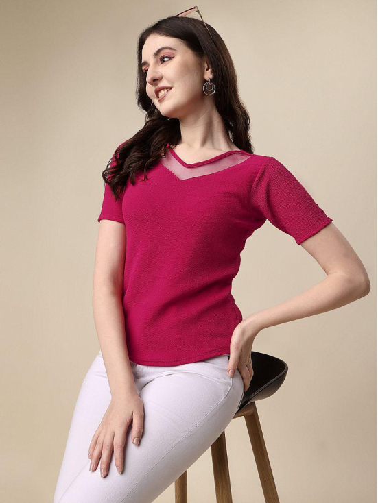 Sheetal associates - Pink Polyester Women''s Regular Top ( Pack of 1 ) - None