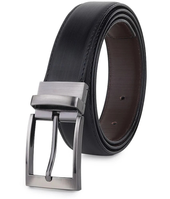 samtroh - Black PU Mens Reversible Belt ( Pack of 1 ) - None