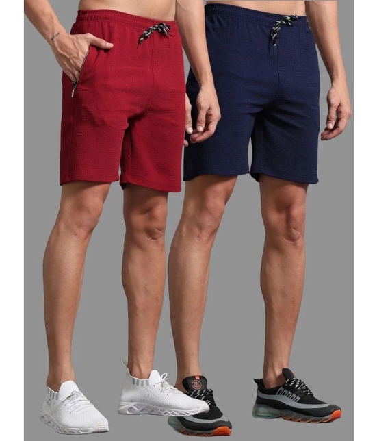 JILZ Multi Polyester Mens Shorts ( Pack of 2 ) - None