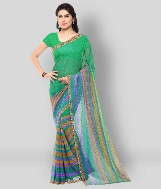 ANAND SAREES - Multicolor Georgette Saree With Blouse Piece (Pack of 1)