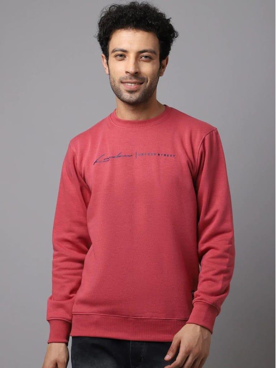 Rodamo Men Pink Printed Sweatshirt