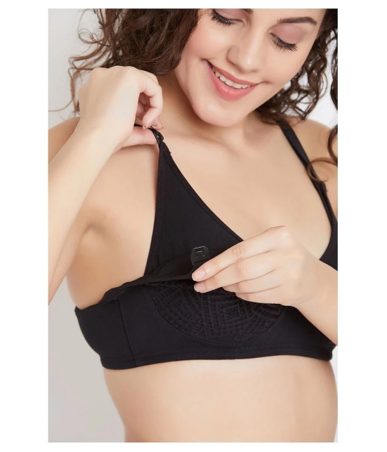 Clovia Black Cotton Bra - 34D