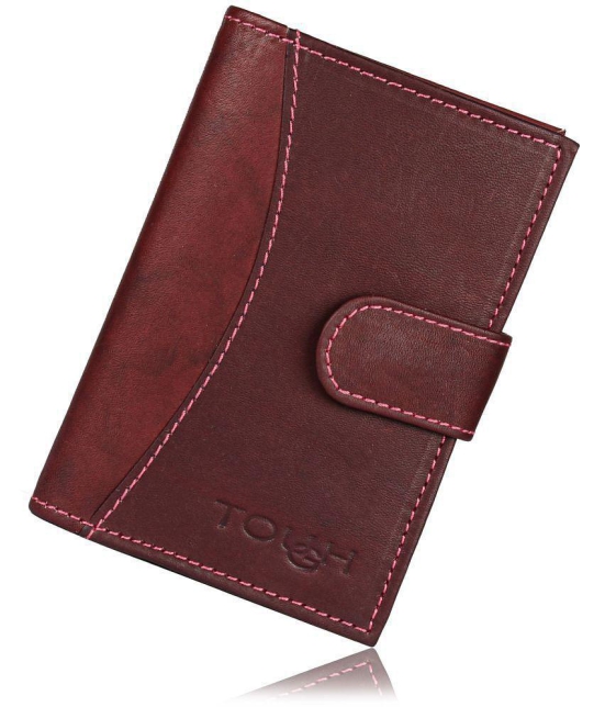 Tough - Leather Card Holder ( Pack of 1 ) - Maroon