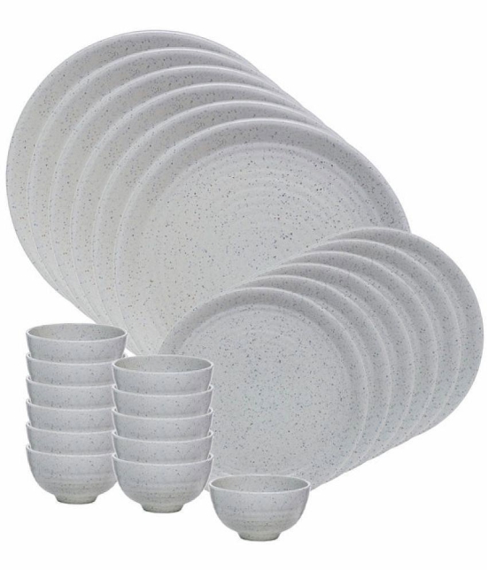 Good Homes - SW-FQPRB-W-24 White Melamine Dinner Set ( Pack of 24 ) - White