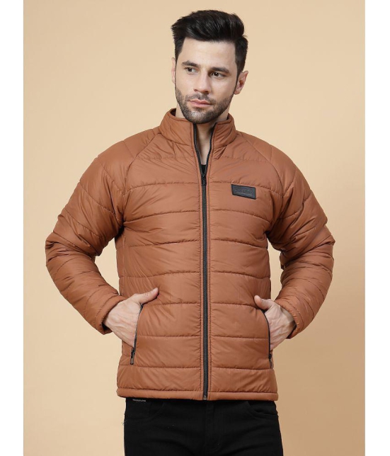 Rigo Polyester Men''s Puffer Jacket - Brown ( Pack of 1 ) - None