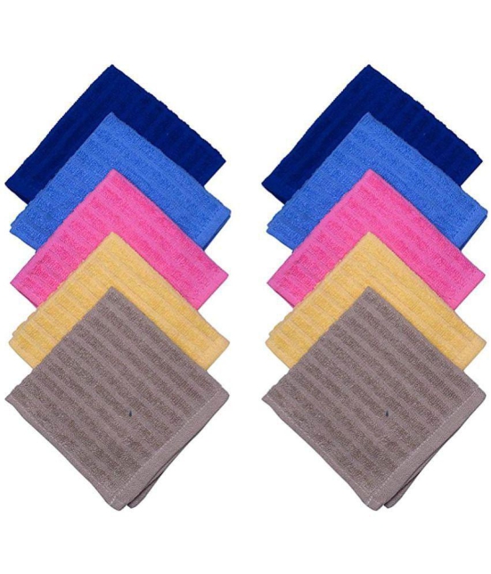 Gahoifab Set of 10 Face Towel Multi - Multi